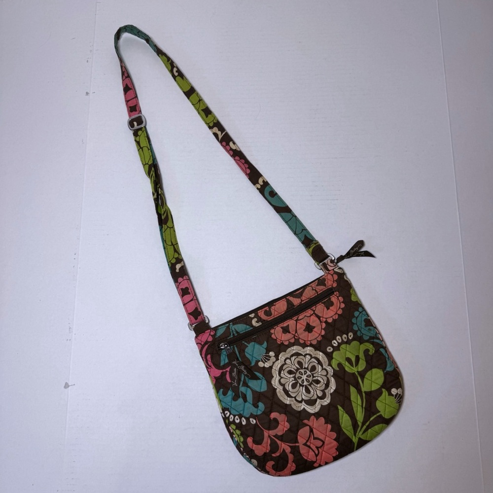 Vera Bradley Crossbody Bag Purse Lola Hipster Floral Adjustable Strap Quilted - Picture 2 of 10